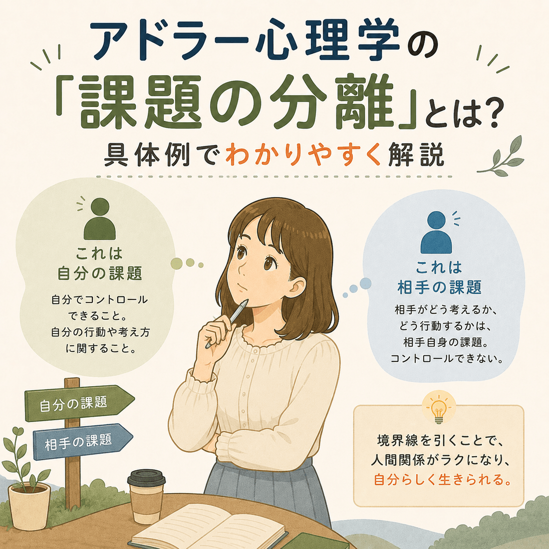 アドラー心理学の「課題の分離」とは？具体例でわかりやすく解説