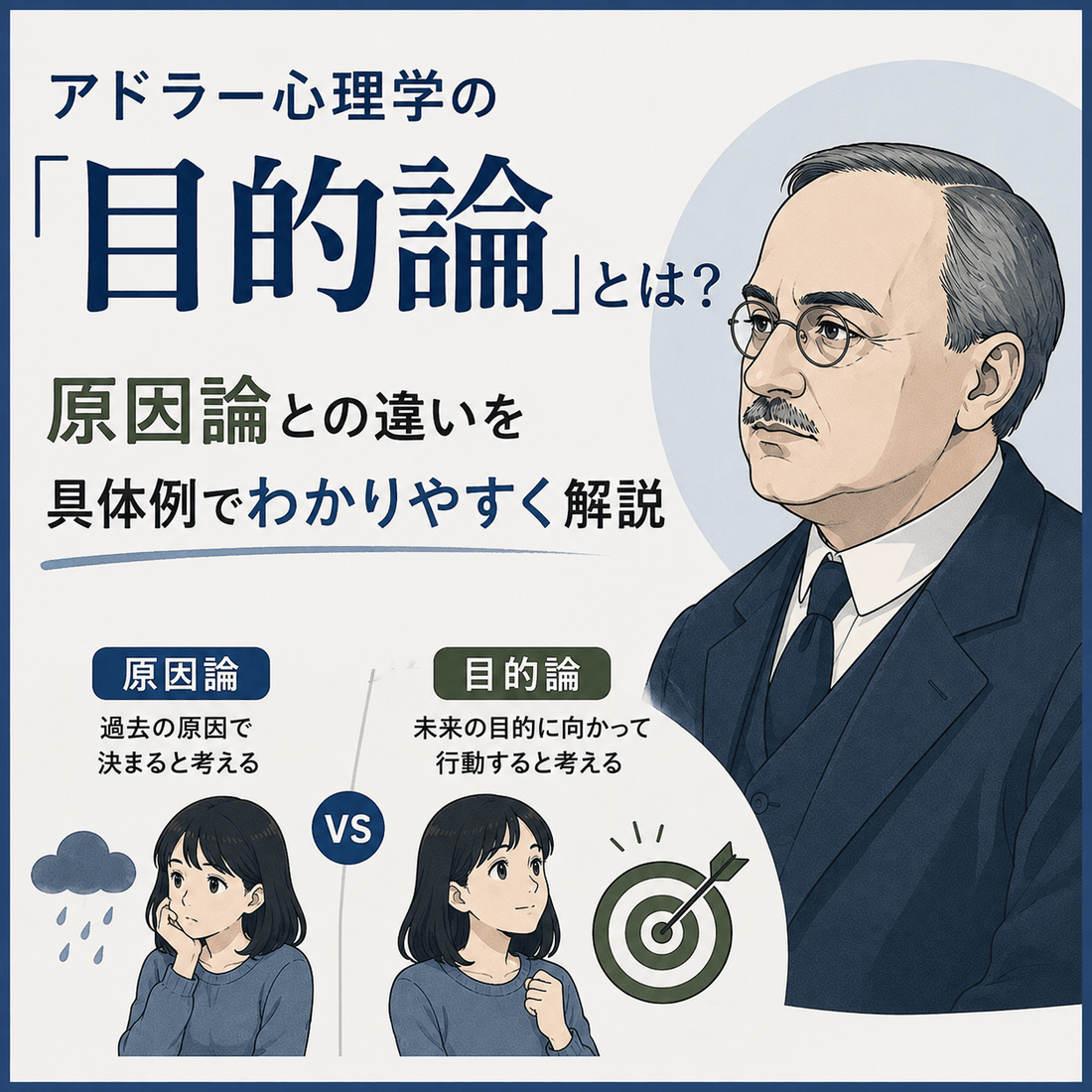 アドラー心理学の「目的論」とは？原因論との違いを具体例でわかりやすく解説