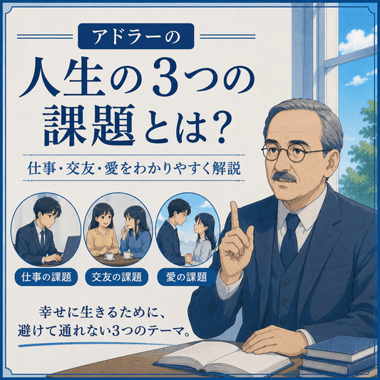 アドラーの「人生の3つの課題」とは？仕事・交友・愛をわかりやすく解説