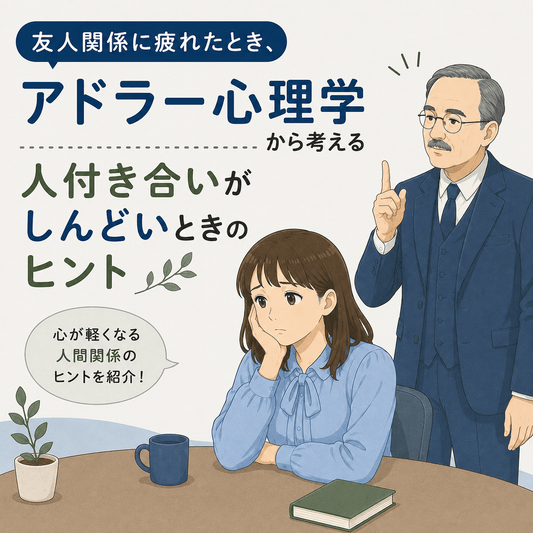 友人関係に疲れたとき、アドラー心理学から考える｜人付き合いがしんどいときのヒント