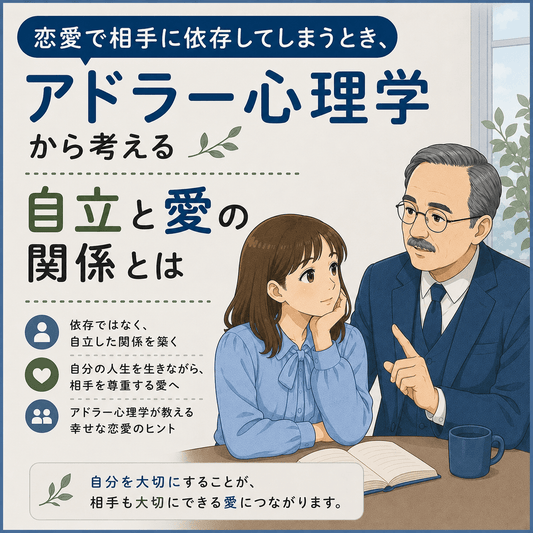 恋愛で相手に依存してしまうとき、アドラー心理学から考える｜自立と愛の関係とは