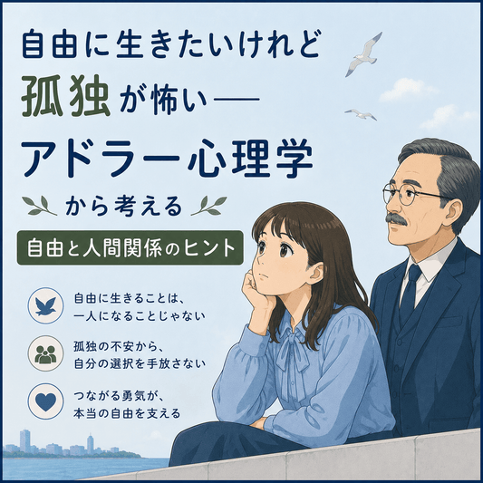 自由に生きたいけれど孤独が怖い―アドラー心理学から考える｜自由と人間関係のヒント