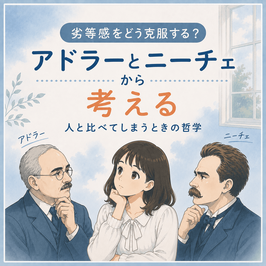 劣等感をどう克服する？アドラーとニーチェから考える｜人と比べてしまうときの哲学