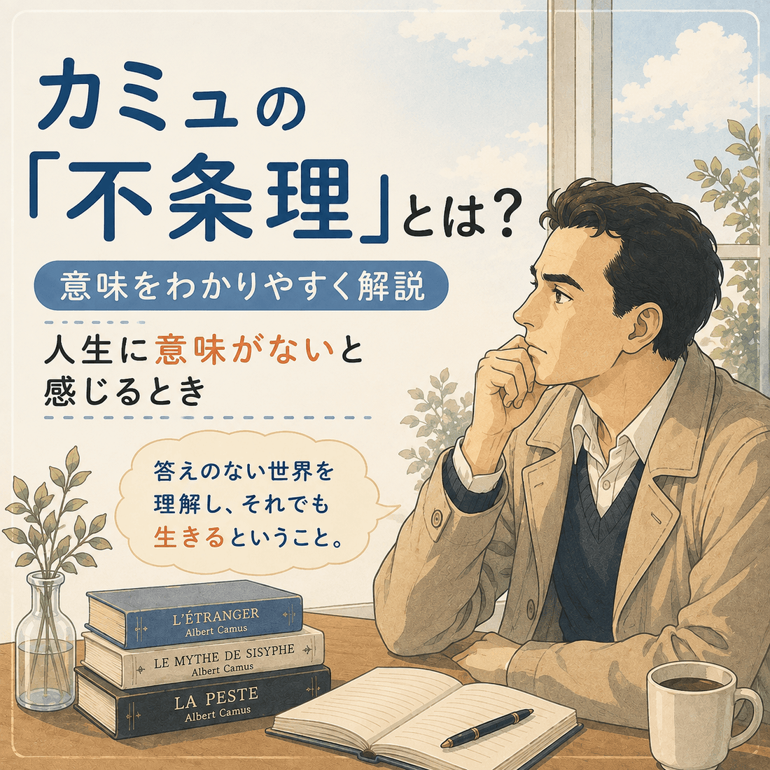 カミュの「不条理」とは？意味をわかりやすく解説｜人生に意味がないと感じるとき